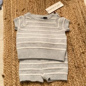 Brand new Janie and Jack newborn knit two piece outfit